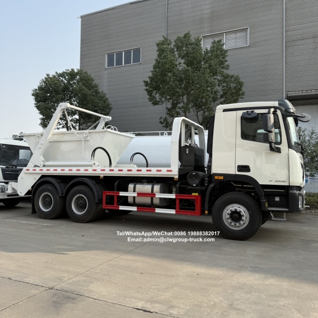 Foton 6x4 10-12cbm Swing Arm Garbage Truck Skip Loader Dumpster Roll-off Refuse Garbage Vehicle,Chengli Special Automobile Co.,Ltd,Foton 6x4 10 wheeler 12cbm 14cbm roll on roll off skip loader garbage vehicle