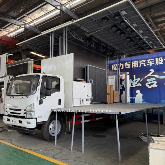 Isuzu hydraulic lifting mobile live broadcast digital signage led truck with stage,Chengli Special Automobile Co.,Ltd,Isuzu hydraulic lifting mobile live broadcast digital signage led truck with stage