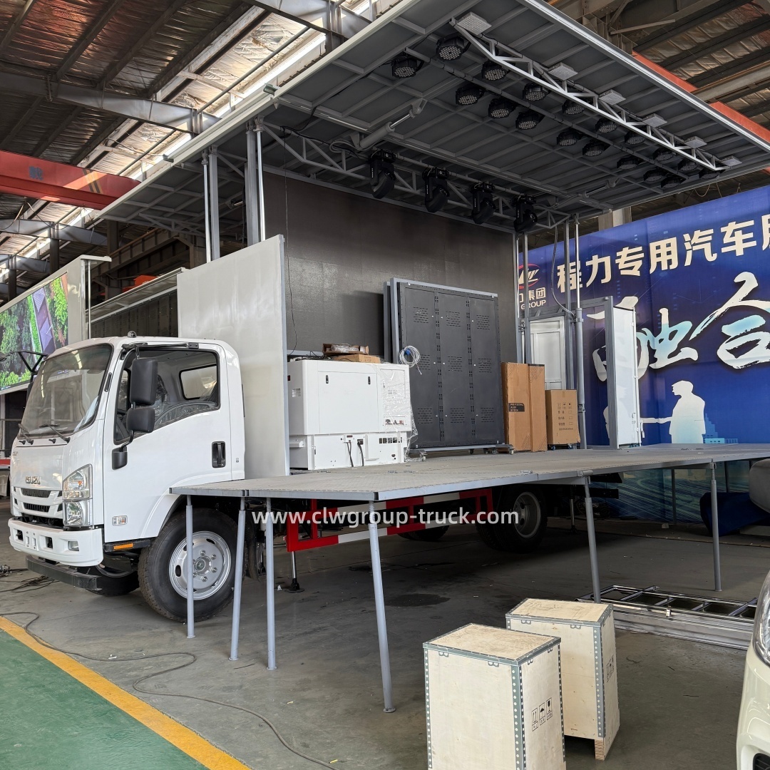 Isuzu hydraulic lifting mobile live broadcast digital signage led truck with stage,Chengli Special Automobile Co.,Ltd,Isuzu hydraulic lifting mobile live broadcast digital signage led truck with stage