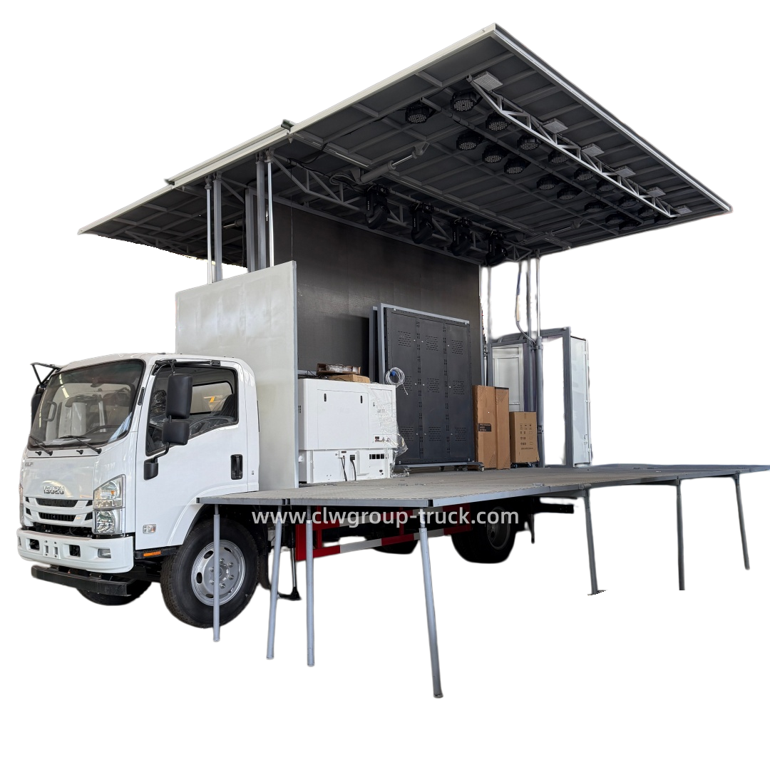 Isuzu hydraulic lifting mobile live broadcast digital signage led truck with stage,Chengli Special Automobile Co.,Ltd,Isuzu hydraulic lifting mobile live broadcast digital signage led truck with stage