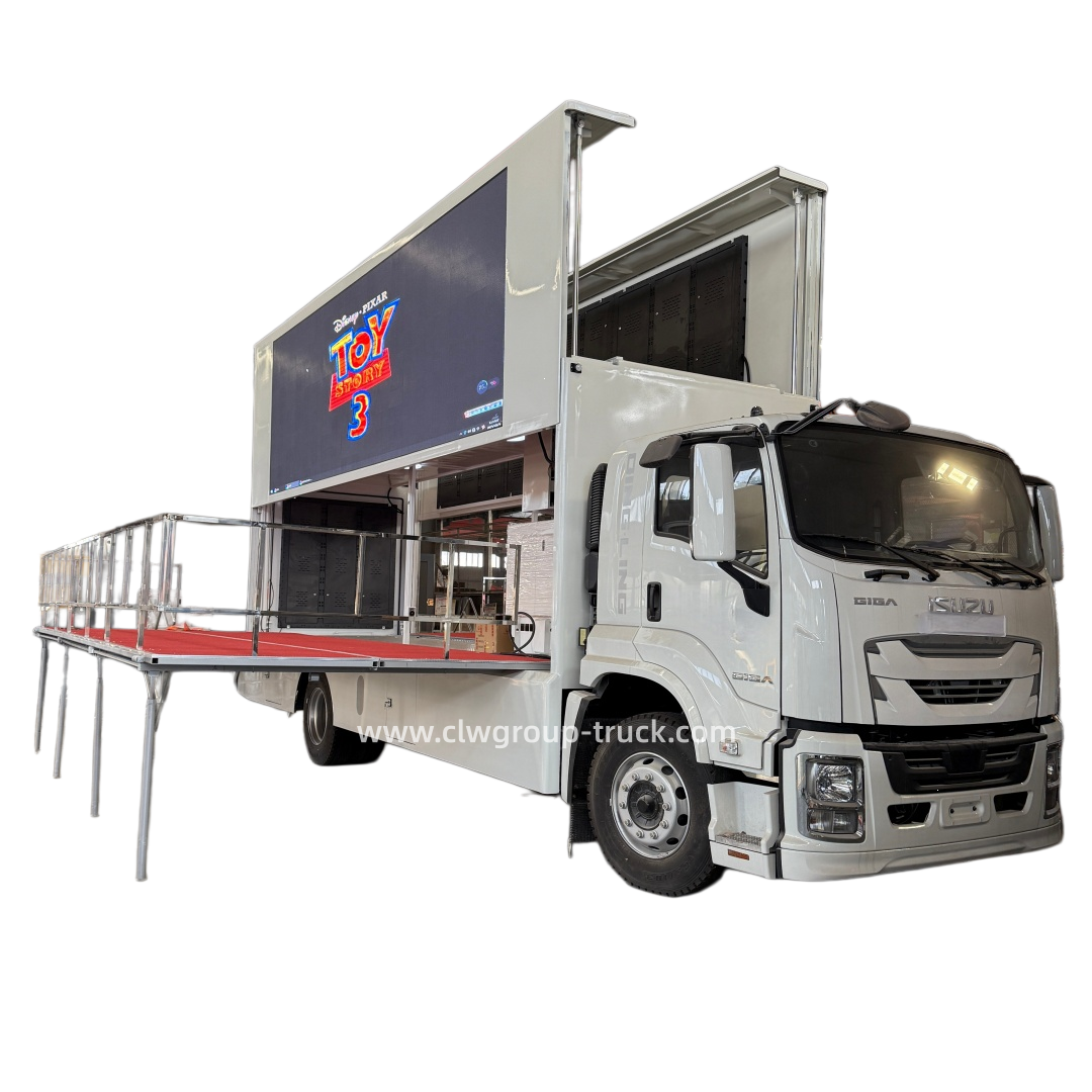 Isuzu hydraulic lift outdoor led screen p4 billboard display mobile stage truck,Chengli Special Automobile Co.,Ltd,Isuzu hydraulic lift led led truck screen outdoor publicity screen truck