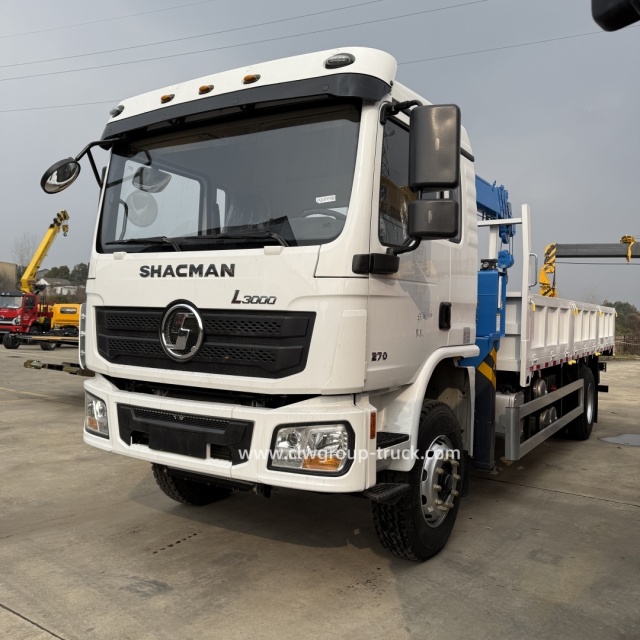 Shacman L3000 5 Ton 6.3Ton 7 Ton Hydraulic Truck Crane straight boom with Strong Power,Chengli Special Automobile Co.,Ltd,Shacman Cargo Truck with 5 6.3tons CLW Straight Boom crane dropside truck