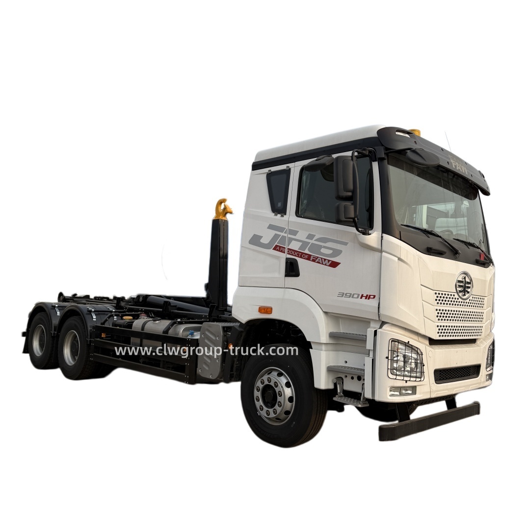 FAW 6X4 Hook Lift arm roll Garbage Transport Rubbish collection truck,Chengli Special Automobile Co.,Ltd,FAW 6X4 Hook Lift arm roll Garbage Transport Rubbish collection truck