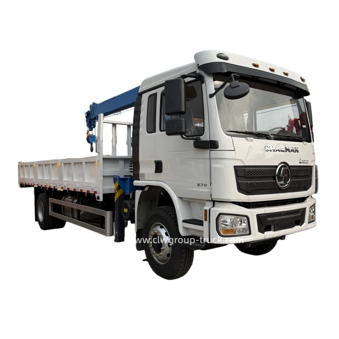 Shacman L3000 5 Ton 6.3Ton 7 Ton Hydraulic Truck Crane straight boom with Strong Power,Chengli Special Automobile Co.,Ltd,Shacman Cargo Truck with 5 6.3tons CLW Straight Boom crane dropside truck
