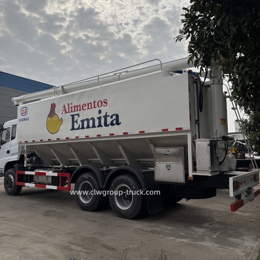 CLW 6X4 15tons Bulk-Fodder Transport Truck for Chicken Cattle Pig Poultry Farm,Chengli Special Automobile Co.,Ltd,Dongfeng 6x4 15tons livestock chicken cattle pig poultry farm feed truck
