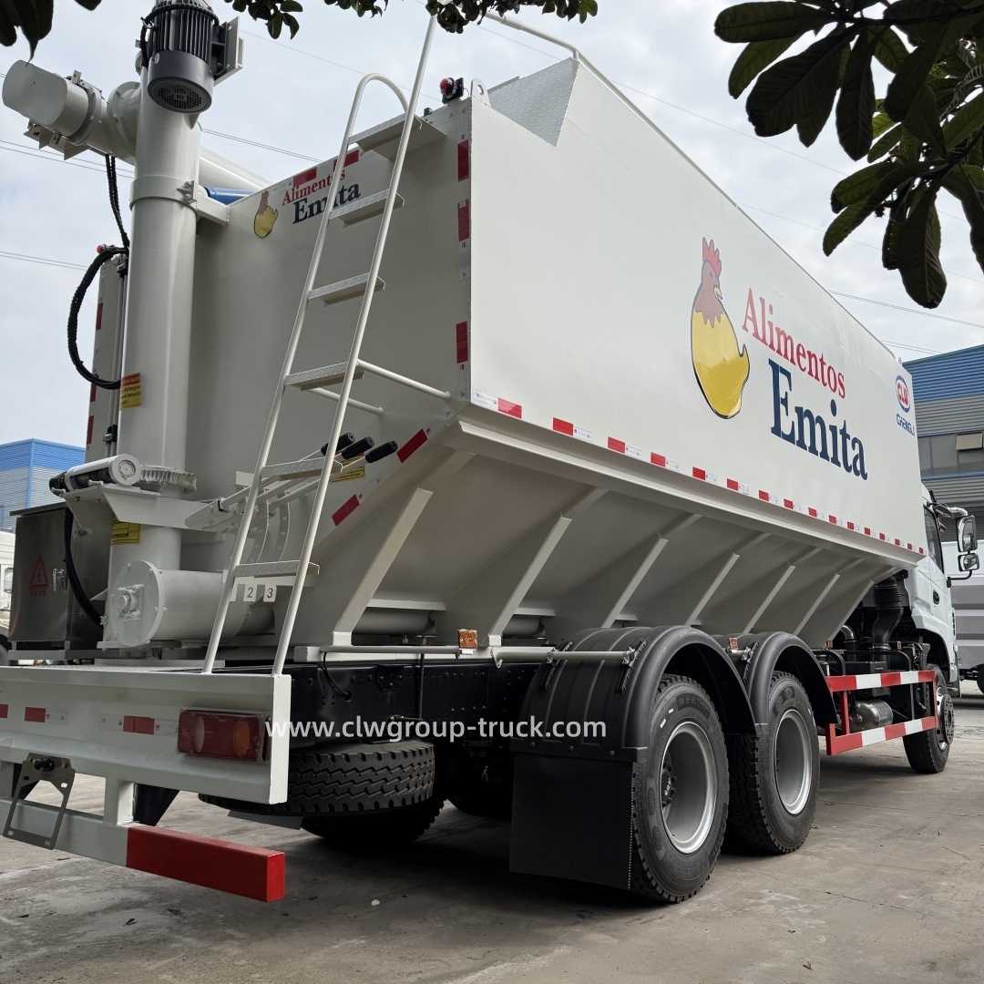 CLW 6X4 15tons Bulk-Fodder Transport Truck for Chicken Cattle Pig Poultry Farm,Chengli Special Automobile Co.,Ltd,Dongfeng 6x4 15tons livestock chicken cattle pig poultry farm feed truck