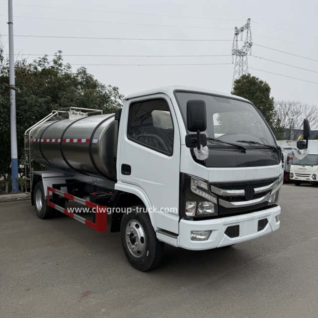 CLW Yunnei engine 90hp 5000litres 4X2 Stainless Steel Fresh Milk Tanker Transport Truck,Chengli Special Automobile Co.,Ltd,CLW Yunnei 90hp 5000litres Stainless Steel Fresh Milk Tanker Transport Truck