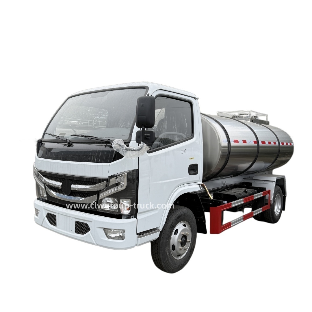 CLW Yunnei engine 90hp 5000litres 4X2 Stainless Steel Fresh Milk Tanker Transport Truck,Chengli Special Automobile Co.,Ltd,CLW Yunnei 90hp 5000litres Stainless Steel Fresh Milk Tanker Transport Truck
