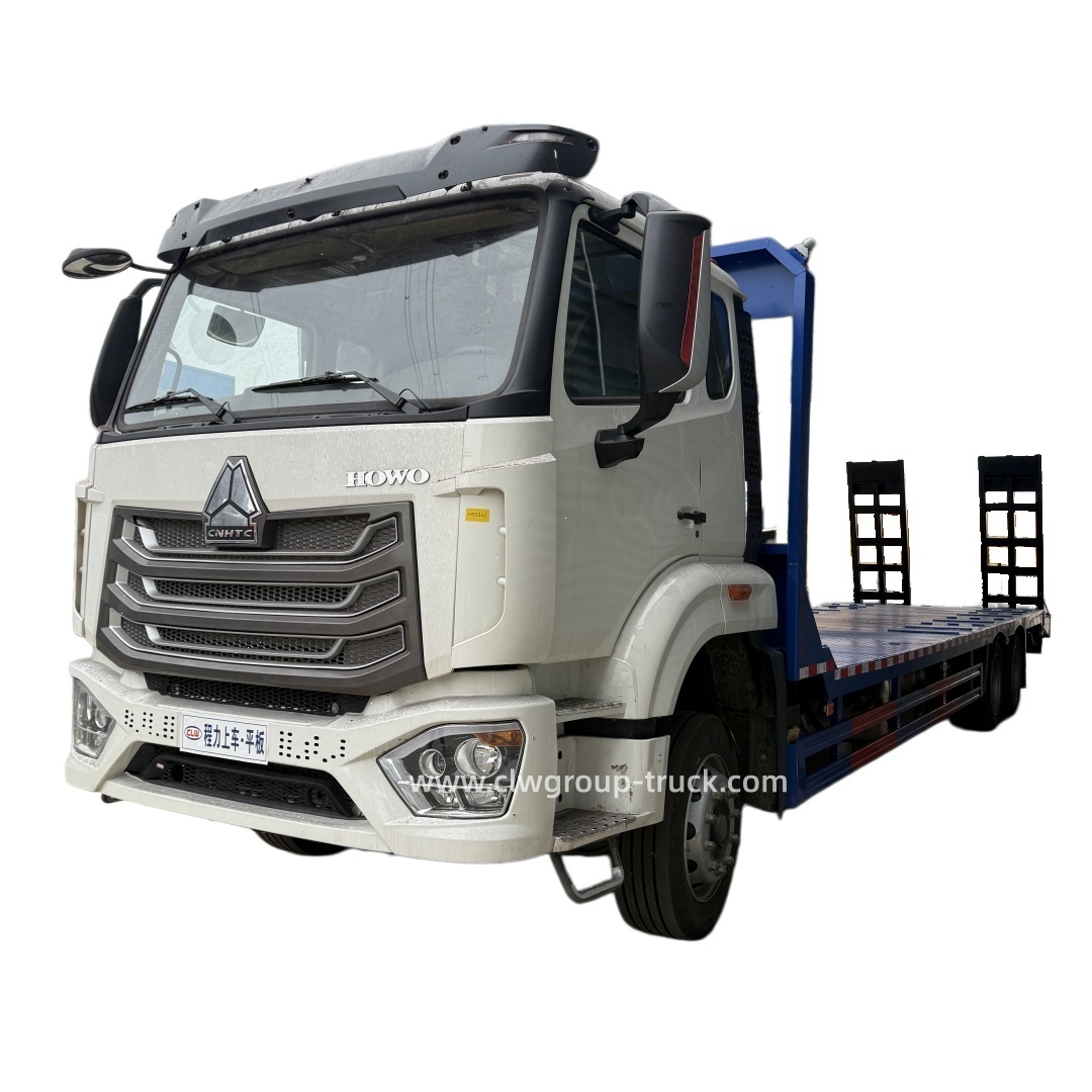 Sinotruk howo NX 371hp 20tons Lowbed Machinery flatbed transport truck,Chengli Special Automobile Co.,Ltd,Sinotruk howo NX lowboy machinery transport lowbed cargo truck 20tons