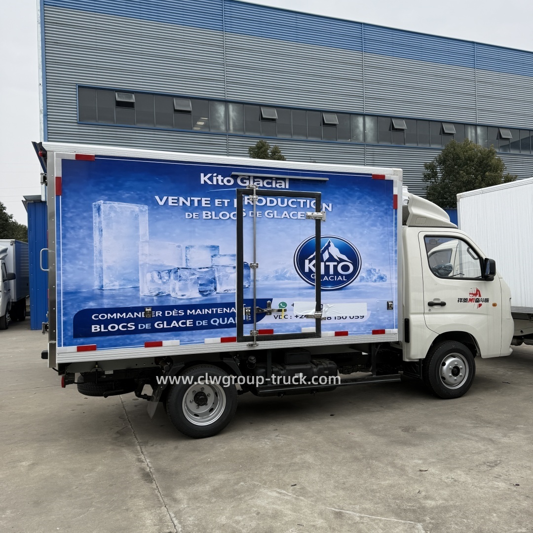 Foton mini Refrigerator Van Freezer Seafood Meat Vegetable Transport truck,Chengli Special Automobile Co.,Ltd,Foton mini gasoline 1.5tons 2 tons frozen insulation body ice cream freezer van