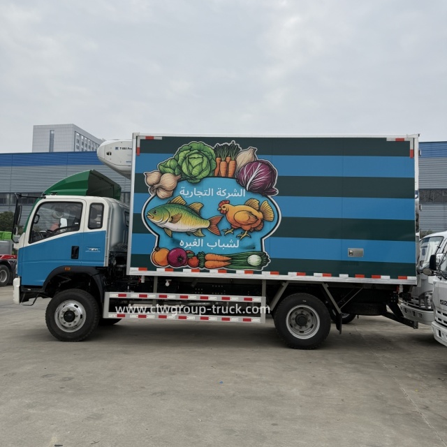 Sinotruk 4x2 4x4 off road 10tons cold chain logistics box fish transport truck,Chengli Special Automobile Co.,Ltd,Sinotruk 4x2 4x4 10tons 12tons cooling box cold chain transport freezer truck