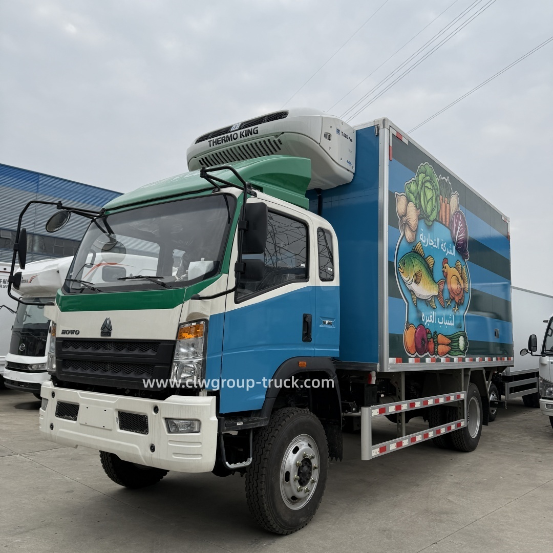 Sinotruk 4x2 4x4 off road 10tons cold chain logistics box fish transport truck,Chengli Special Automobile Co.,Ltd,Sinotruk 4x2 4x4 10tons 12tons cooling box cold chain transport freezer truck
