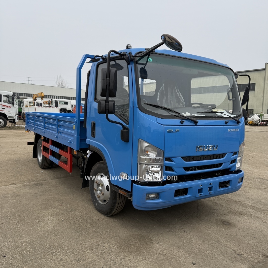 Isuzu KV100 KV600 700P 4tons 5 tons flatbed cargo sidewall truck,Chengli Special Automobile Co.,Ltd,Isuzu 100P KV100 KV600 700P light duty cargo lorry flatbed sidewall truck