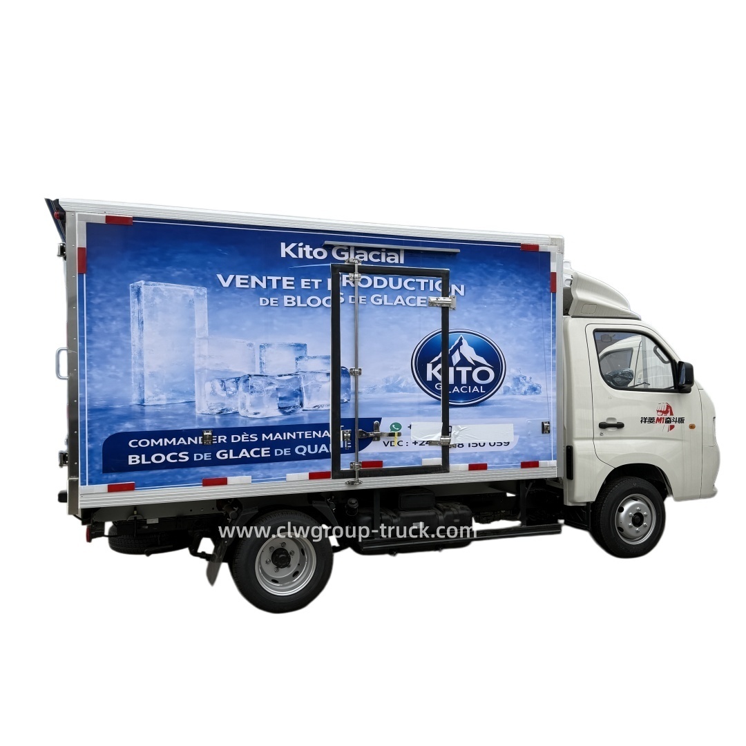 Foton mini Refrigerator Van Freezer Seafood Meat Vegetable Transport truck,Chengli Special Automobile Co.,Ltd,Foton mini gasoline 1.5tons 2 tons frozen insulation body ice cream freezer van