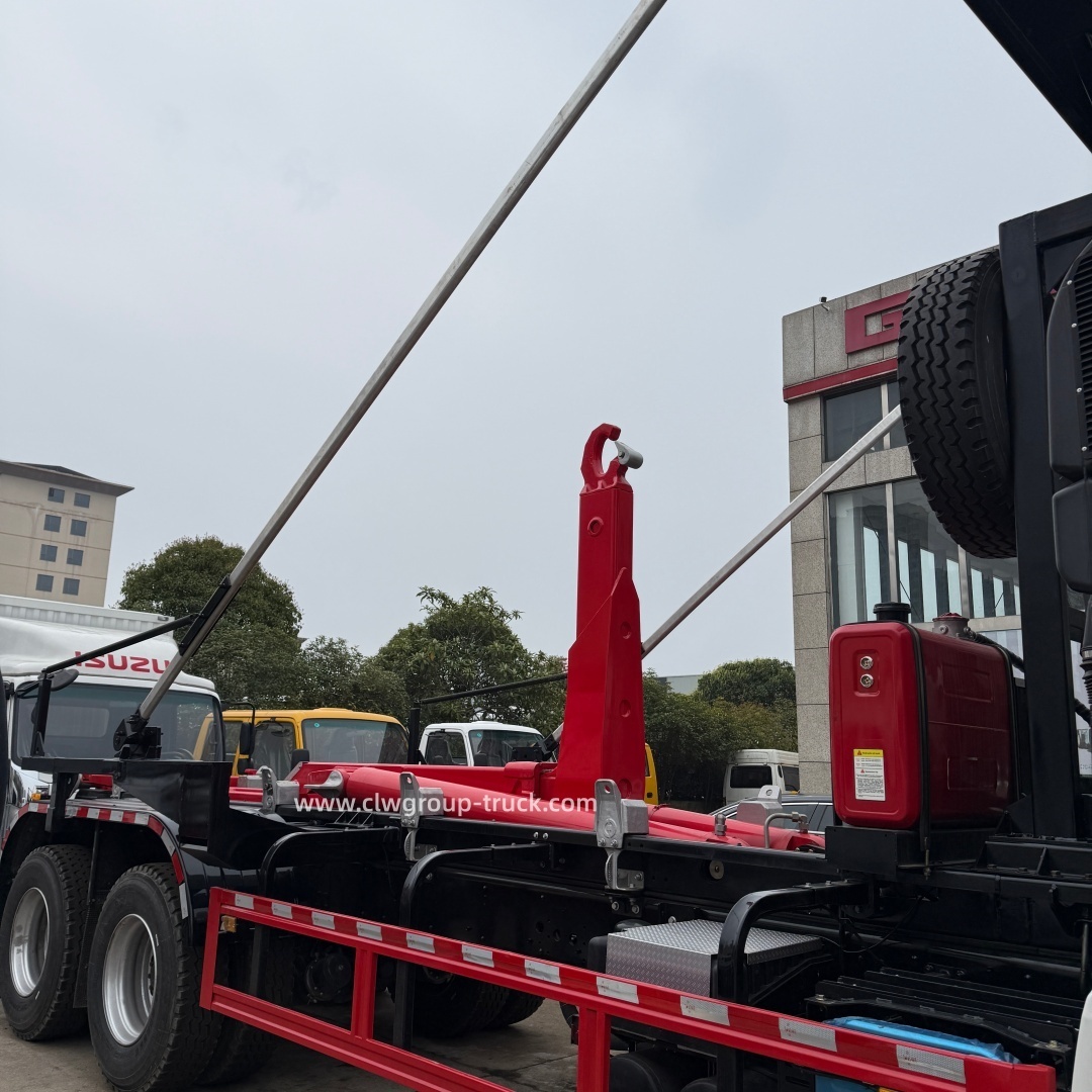 Isuzu 20tons 25tons Roll off Bins Trash Can Lifting Container Hook Lift Truck Dumpster,Chengli Special Automobile Co.,Ltd,Isuzu 6x4 10 wheeler 20tons 25tons roll off bin trash hook lift dumpster truck