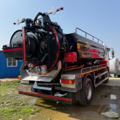 Cesspool Emptying Liquid Waste Toilet Septic Vacuum Pump Sucker truck,Chengli Special Automobile Co.,Ltd,Dongfeng 12m3 pressure washing jetting liquid waste truck with burner