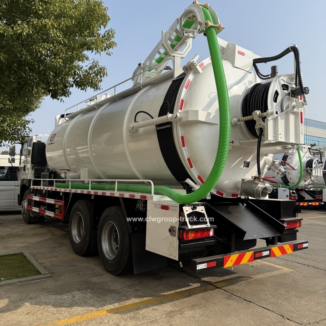 FAW 6x4 20tons water ring vauum pump sewer cleaner drainage jetter truck,Chengli Special Automobile Co.,Ltd,FAW 6X4 20,000litres vacuum pump sewage drainage jet sewer cleaner truck
