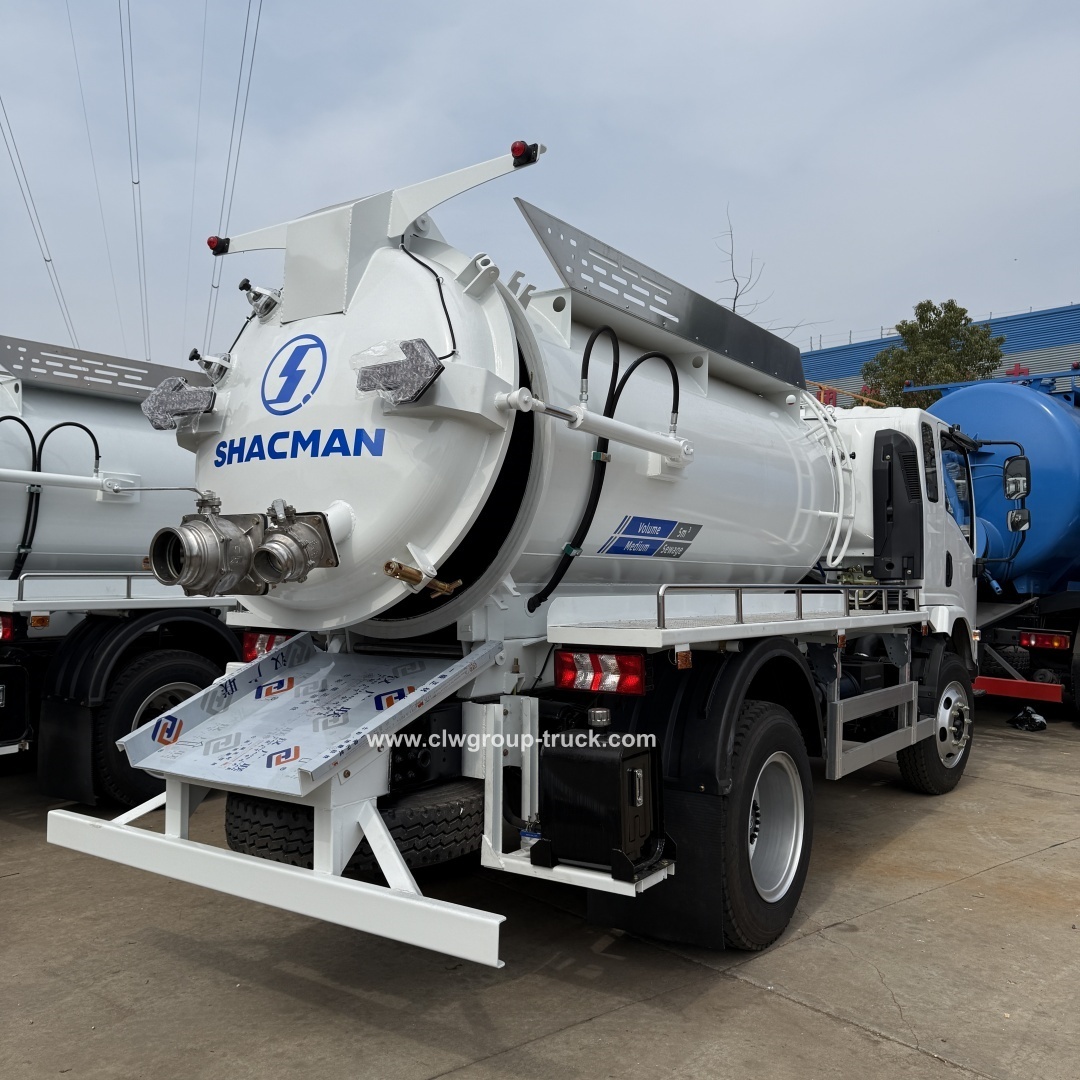 Shacman x9 5 cubic meters dry wet sewage cleaning vacuum pump truck,Chengli Special Automobile Co.,Ltd,Shacman 5000litres wet dry sewage pump vacuum waste sucking tank truck