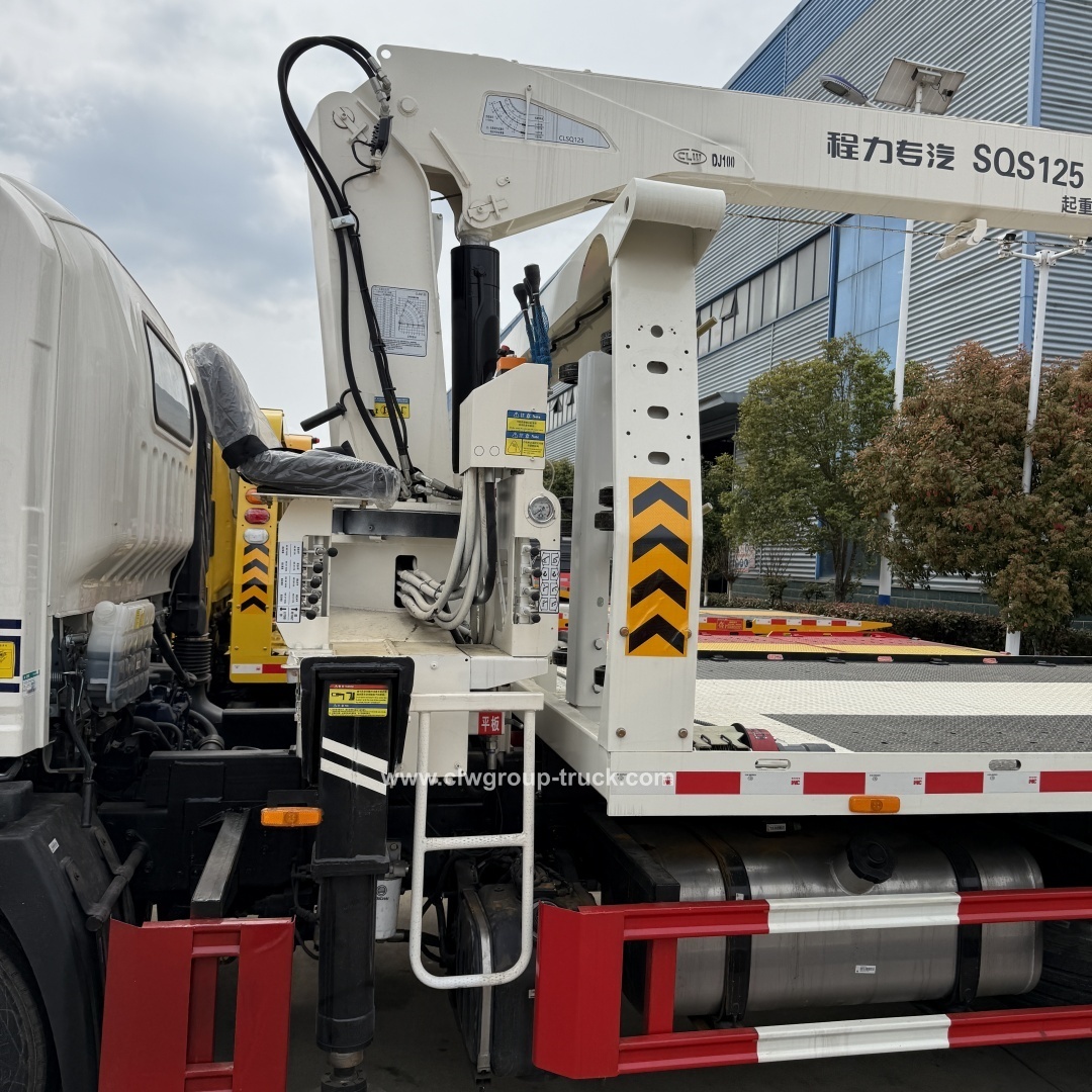 Sinotruk howo yuchai engine 160hp 140hp flatbed delivery traffic rescue tow truck crane,Chengli Special Automobile Co.,Ltd,Sinotruk howo faltbed delivery wrecker telescopic boom rescue tow truck crane