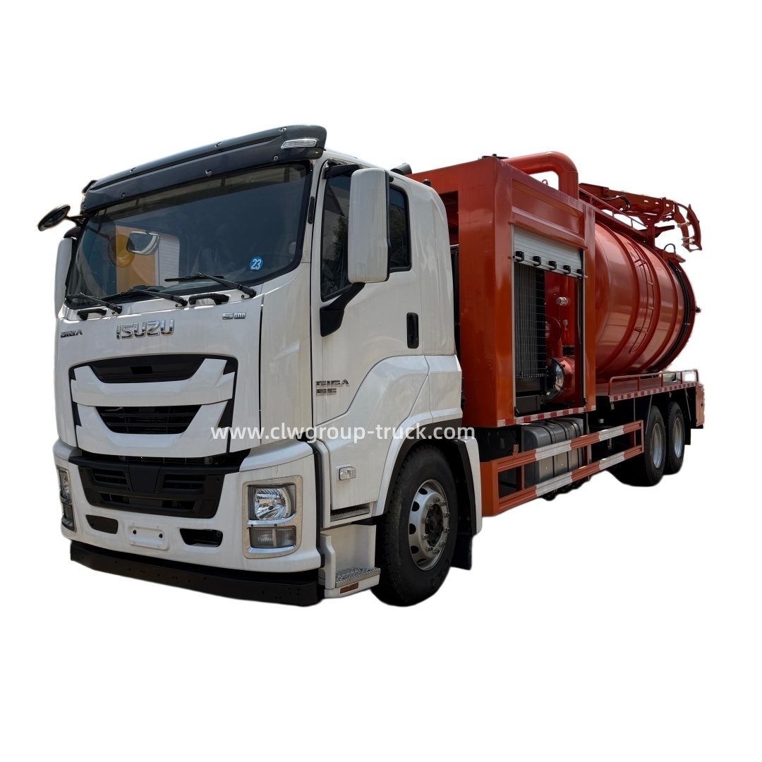 Isuzu sewage fecal suction high pressure vacuum tank jetting truck,Chengli Special Automobile Co.,Ltd,Isuzu high pressure vacuum pump tanker sewer jetting suction truck price