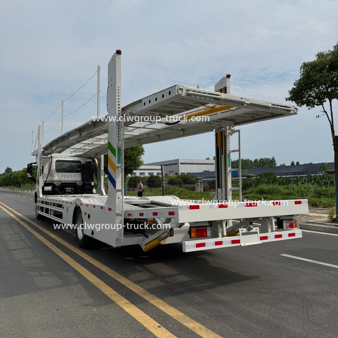 Hydraulic lifting car hauler 5units car carrier vehicle transport truck,Chengli Special Automobile Co.,Ltd,Double decker car hauler carrier hydraulic lifting platform car carrier truck