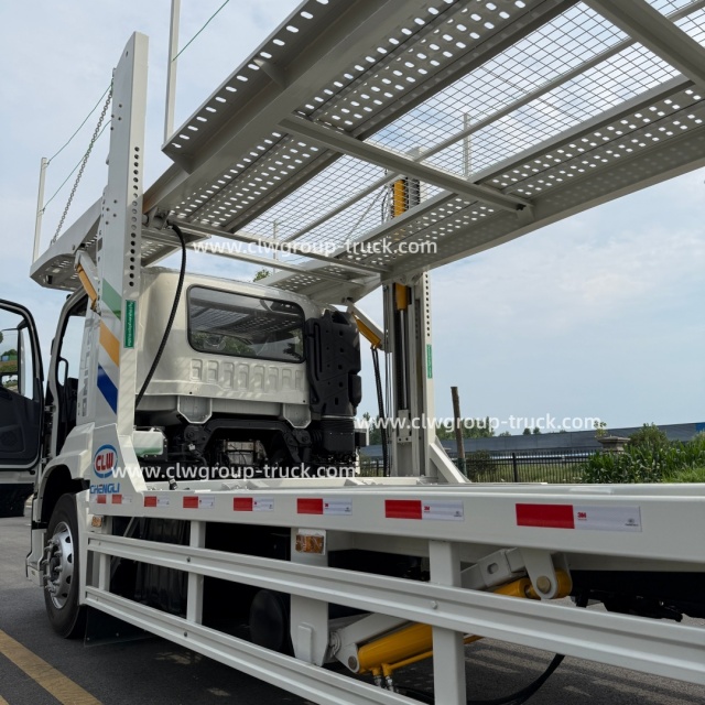 Hydraulic lifting car hauler 5units car carrier vehicle transport truck,Chengli Special Automobile Co.,Ltd,Double decker car hauler carrier hydraulic lifting platform car carrier truck
