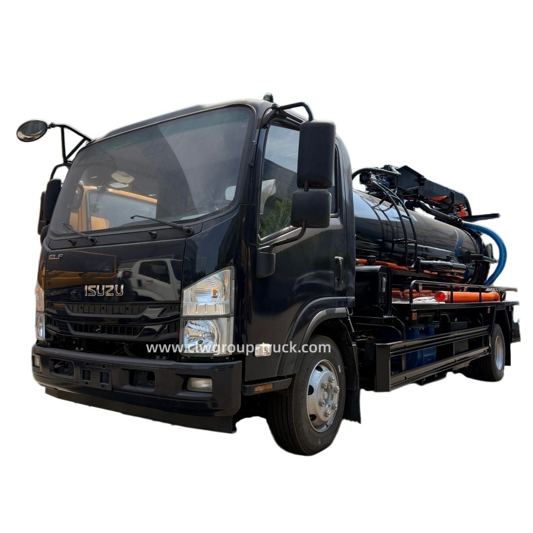 Wholesale 8tons high-pressure Euro5 fecal septic tank isuzu vacuum truck,Chengli Special Automobile Co.,Ltd,High pressure washer pump fecal tank septic suction isuzu vacuum truck