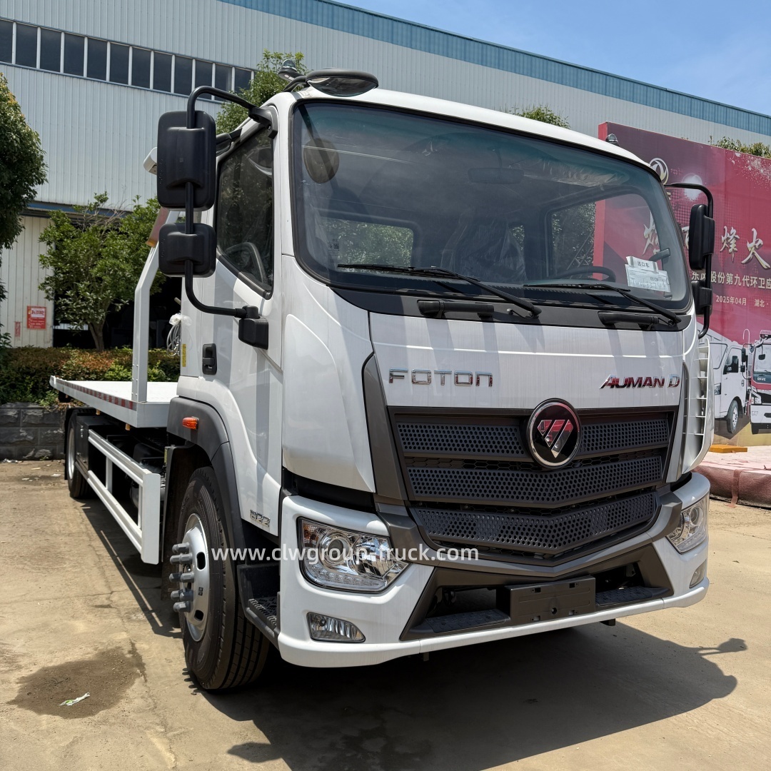 Foton 8tons slide bed car lifting equipment flatbed towing truck,Chengli Special Automobile Co.,Ltd,Foton slide bed hydraulic winch 8tons rollback rescue flatbed towing truck
