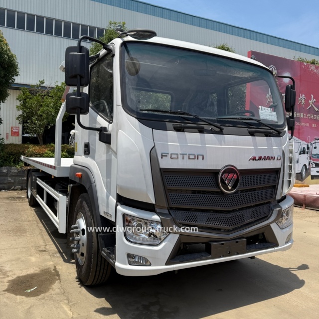 Foton 8tons slide bed car lifting equipment flatbed towing truck,Chengli Special Automobile Co.,Ltd,Foton slide bed hydraulic winch 8tons rollback rescue flatbed towing truck