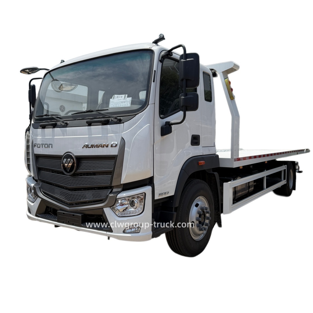 Foton 8tons slide bed car lifting equipment flatbed towing truck,Chengli Special Automobile Co.,Ltd,Foton slide bed hydraulic winch 8tons rollback rescue flatbed towing truck