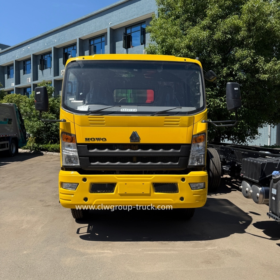 Sinotruk howo waste bin rear load compress garbage truck,Chengli Special Automobile Co.,Ltd,Sinotruk howo 6.5cbm 8cbm 10cbm garbage compactor truck manufacturers in hubei