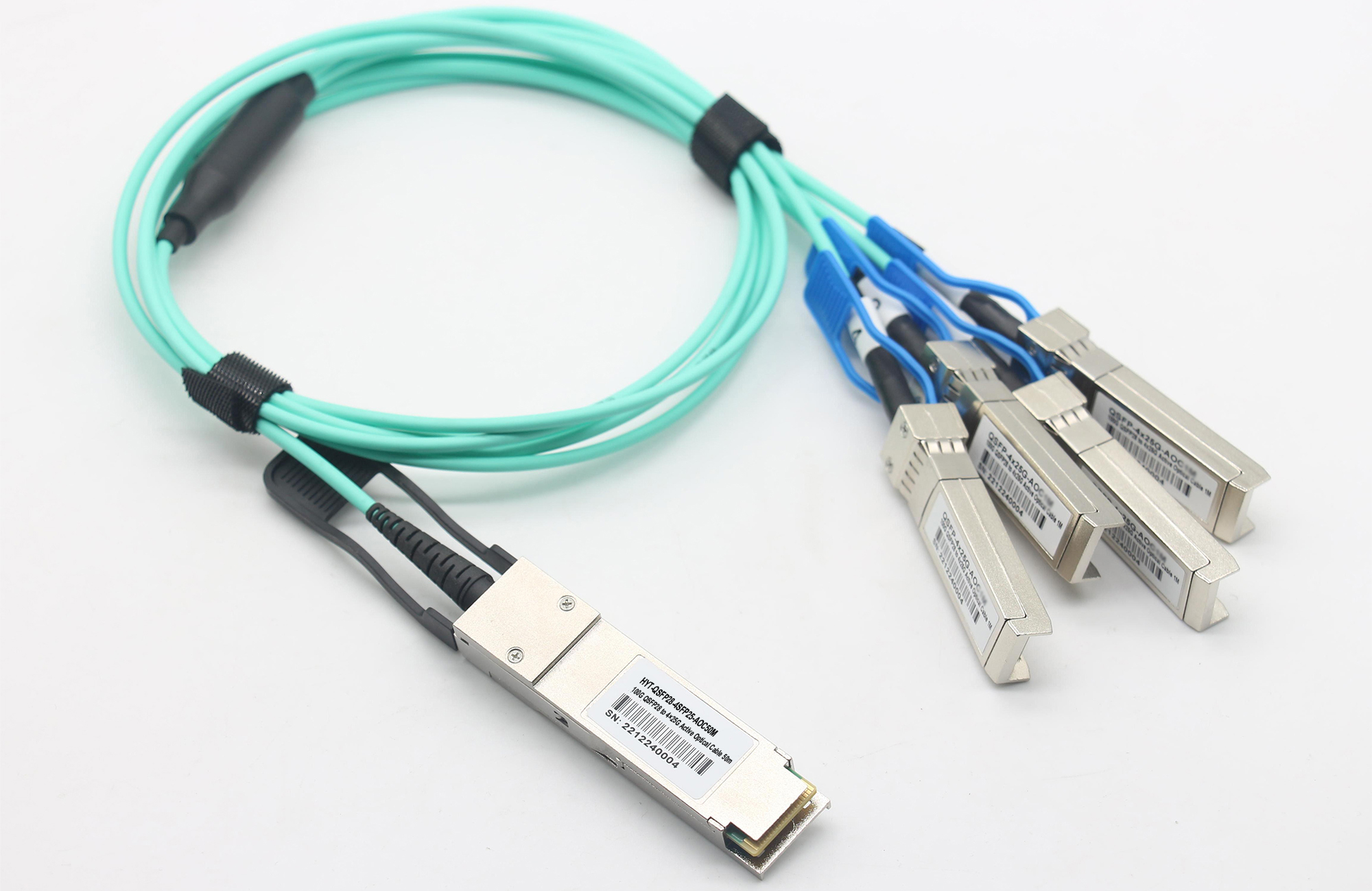 100G QSFP28 TO 4x25G SFP28 Active Optical Cable 50m