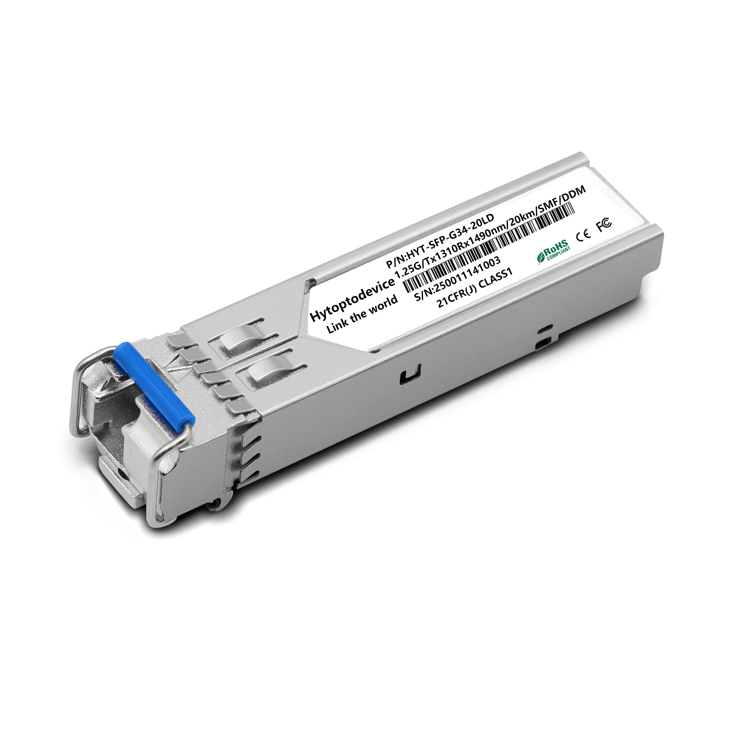 1.25G BiDi SFP TX1310/RX1490nm 20KM LC DDM Optical Transceiver SFP Module