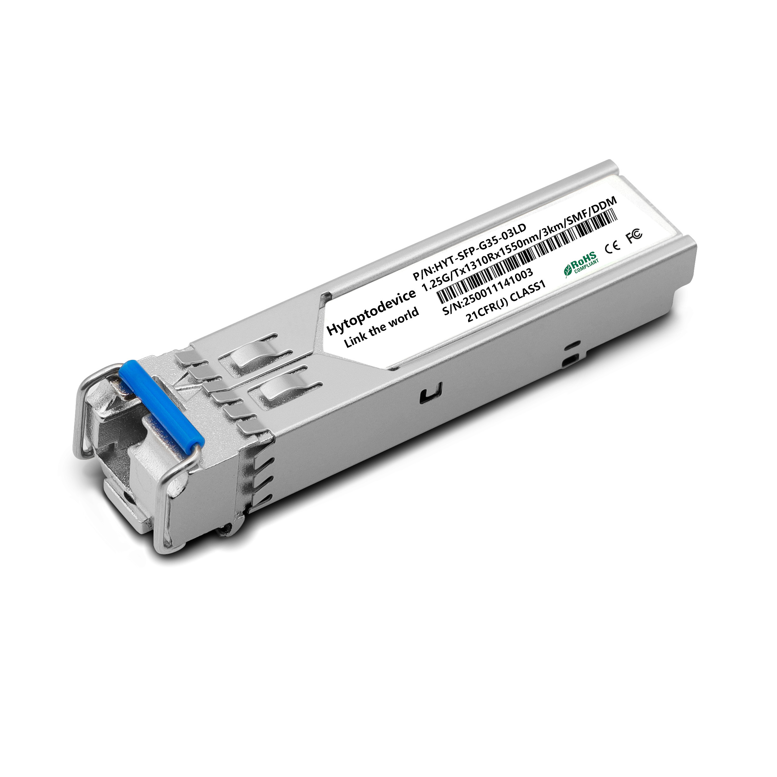 1.25G BiDi SFP TX1310/RX1550nm 3KM LC DDM Optical Transceiver 1000Base Bidi SFP Module