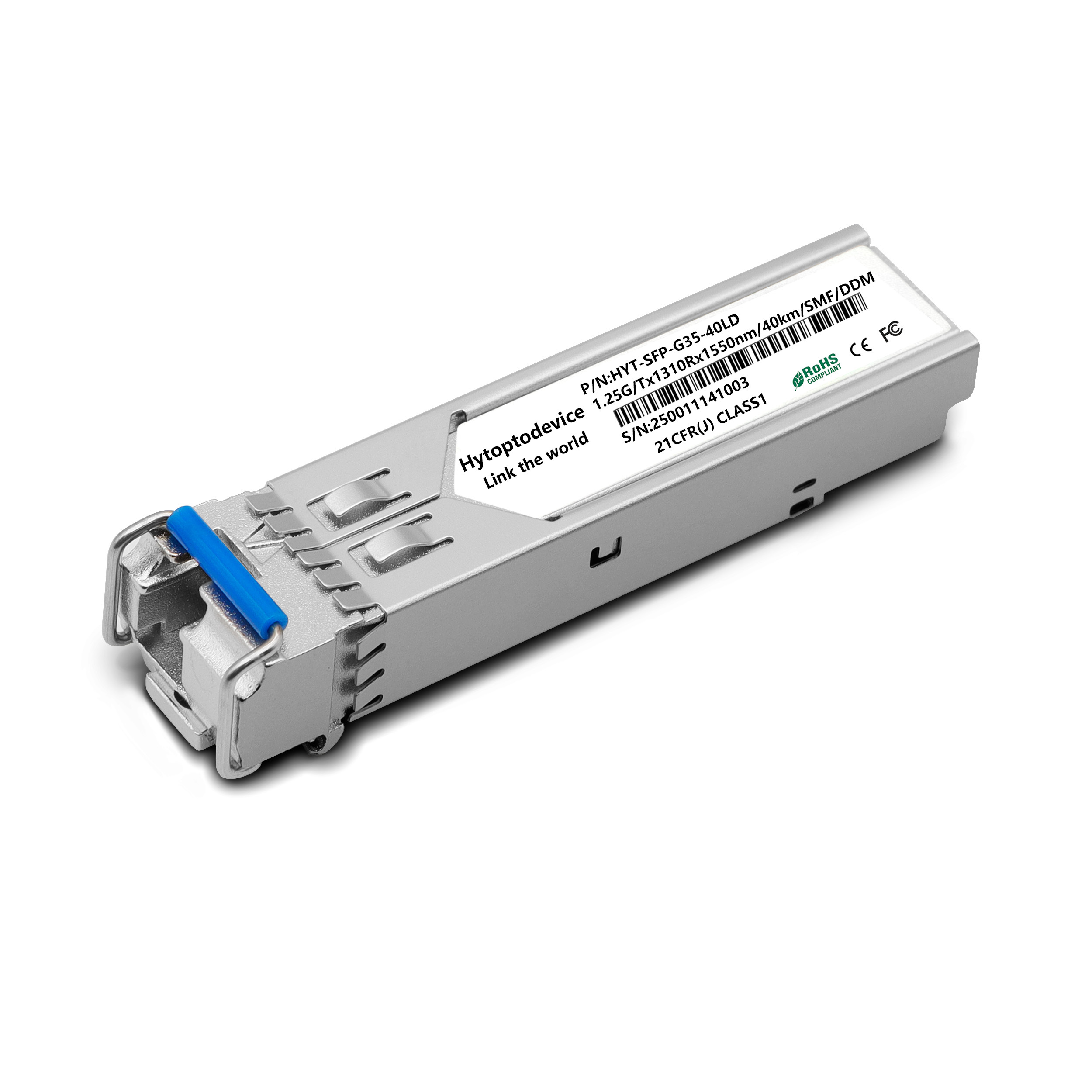 1.25G BiDi SFP TX1310/RX1550nm 40KM LC SFP Optical Transceiver Module 1000Base BIDI SFP