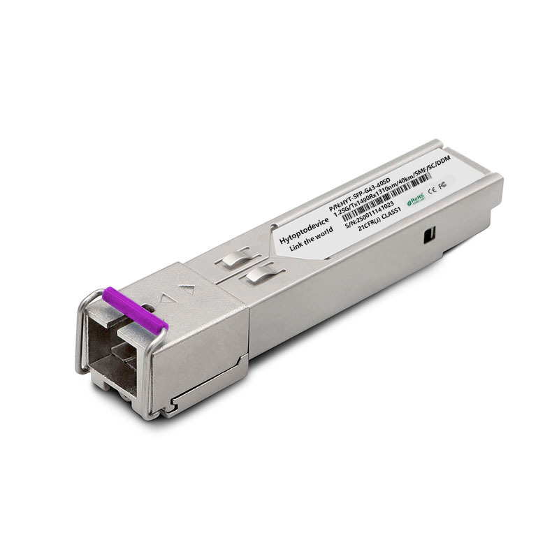 1.25G BiDi SFP TX1490/RX1310nm 40KM SC DDM Optical Transceiver SFP Module