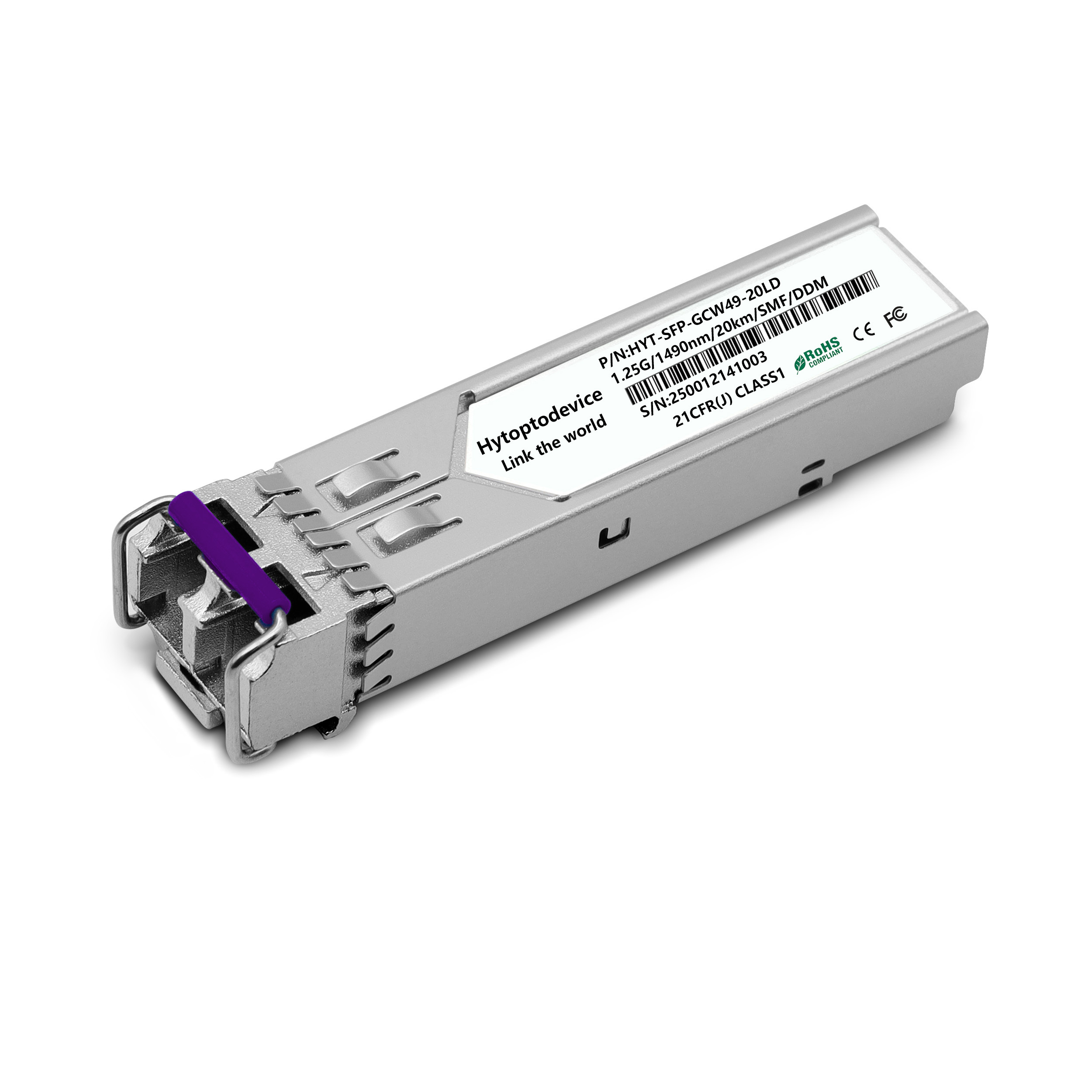 1.25G CWDM SFP 1490nm 20km LC SMF DDM Transceiver Module Fiber Optical Transceiver