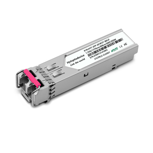 1.25G CWDM SFP 1370nm 80km LC SMF DDM Transceiver Module Fiber Optical Transceiver