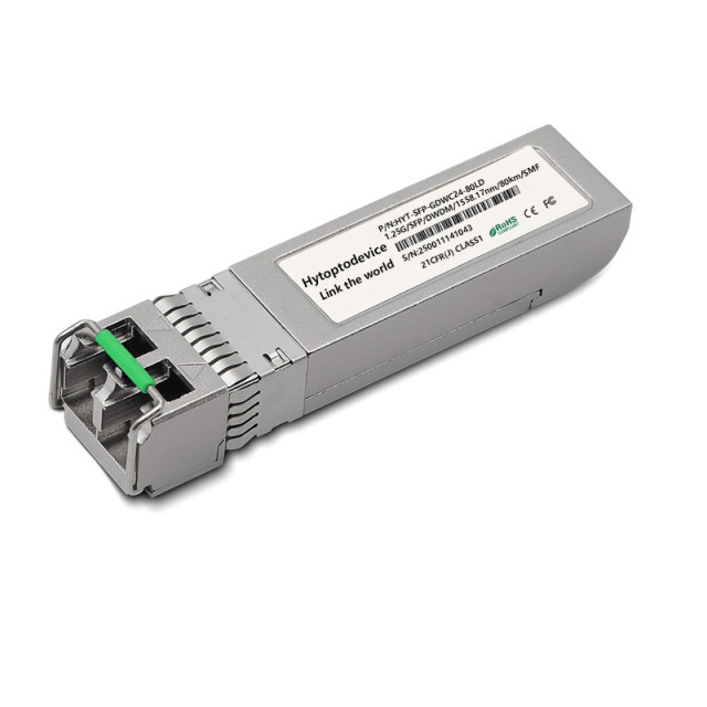 1.25G DWDM SFP C24 100GHz 1558.17nm 80km LC SMF DDM Optical Transceiver Module Compatible CISCO H3C......