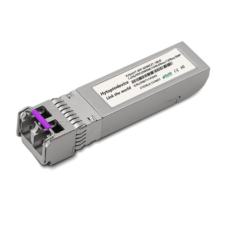 1.25G DWDM SFP C21 100GHz 1560.60nm 120km LC SMF DDM Optical Transceiver Module