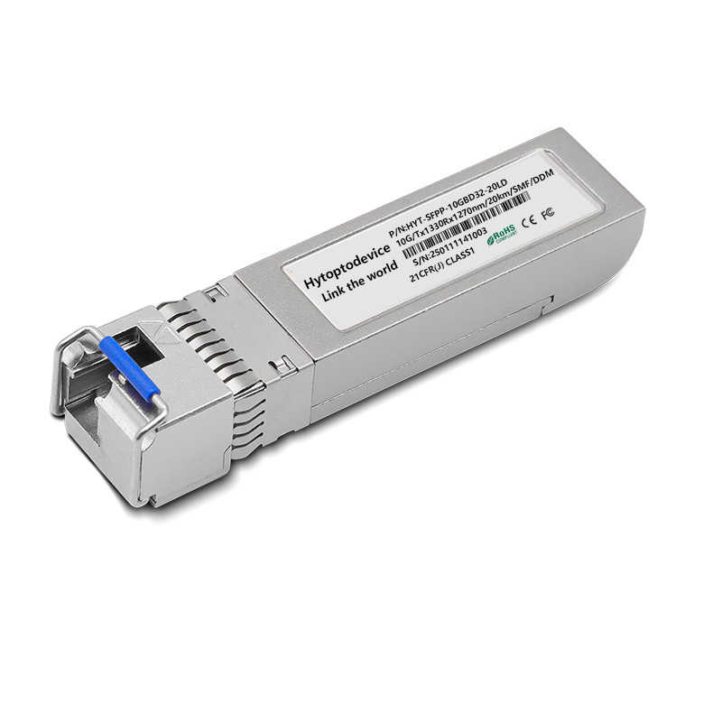 HYTOPTODEVICE Dell GP-SFP-10GBX-D-20 Compatible 10GBASE-BX20-D SFP+ BiDi 1330nm-TX/1270nm-RX 20km DDM LC SMF Optical Transceiver Module