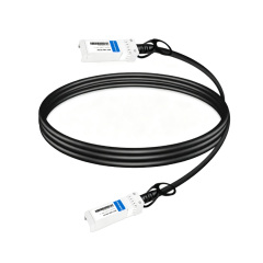 Close-up of single SFP+ plug for HYTOPTODEVICE SFP-H10GB-CU50CM Cisco DAC on pure white background