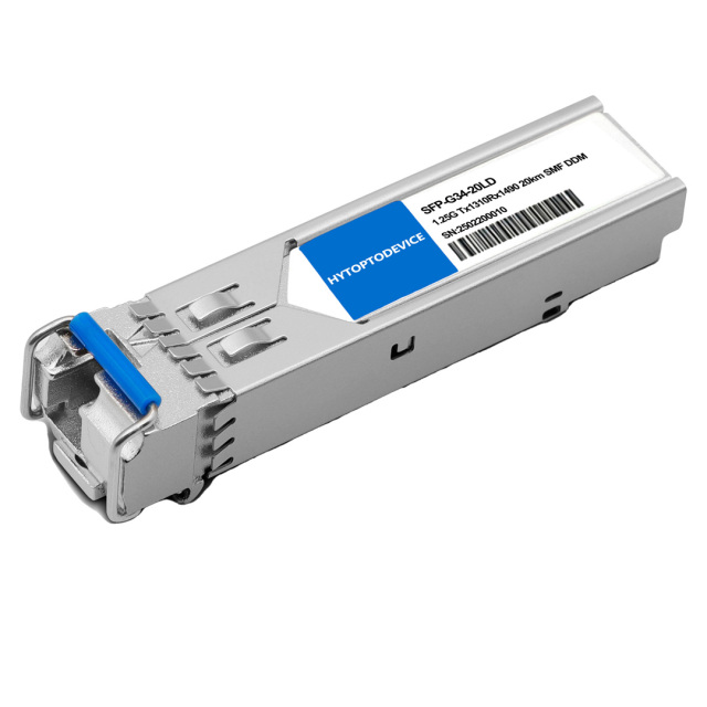 HYTOPTODEVICE Juniper SFP-GE20KT13R14 compatible BiDi SFP front view white background