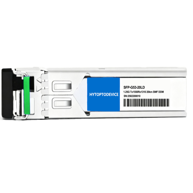 GLC-BX-20D Cisco Compatible 20km BIDI SFP Module | 1550nm Tx 1310nm Rx LC Factory Wholesale | HYTOPTODEVICE