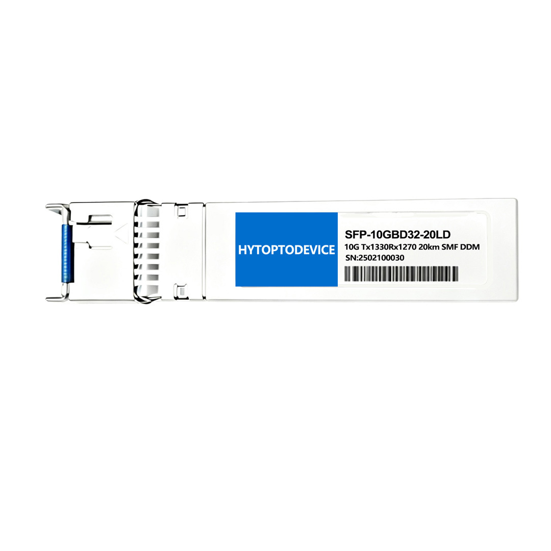 DDM DOM diagnostic pin close-up of industrial 10G BiDi SFP+ Transceiver compatible Cisco SFP-10G-BXD-I