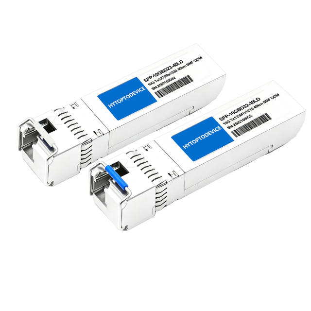buy hytoptodevice Matched pair SFP-10G-ER-SM1270-BIDI & SM1330-BIDI 10G BiDi SFP+ transceiver white background display
