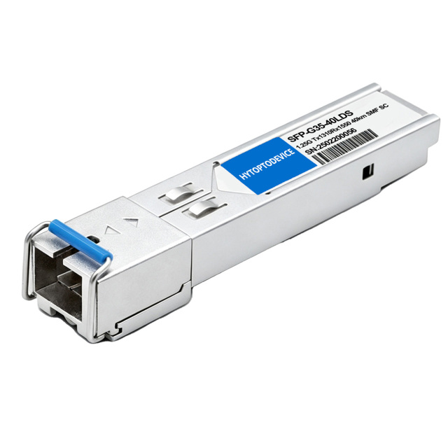 1.25G BiDi SFP Transceiver Module TX1310 RX1550 40km SC DDM SMF full white background front view