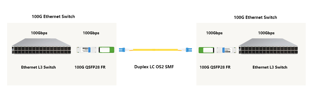 HYTOPTODEVICE 100G to 100G switch-switch interconnection 2km FR transceiver for Cisco core trunk