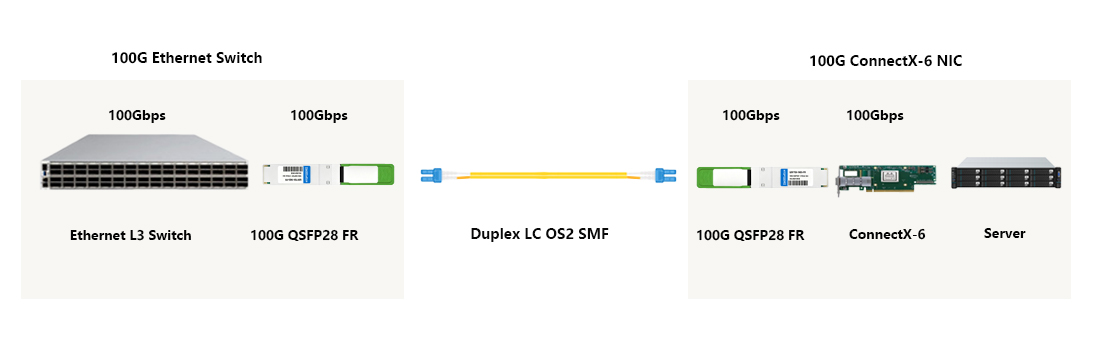 HYTOPTODEVICE 100G to 100G switch-NIC high-speed uplink module for Cisco server cluster connection