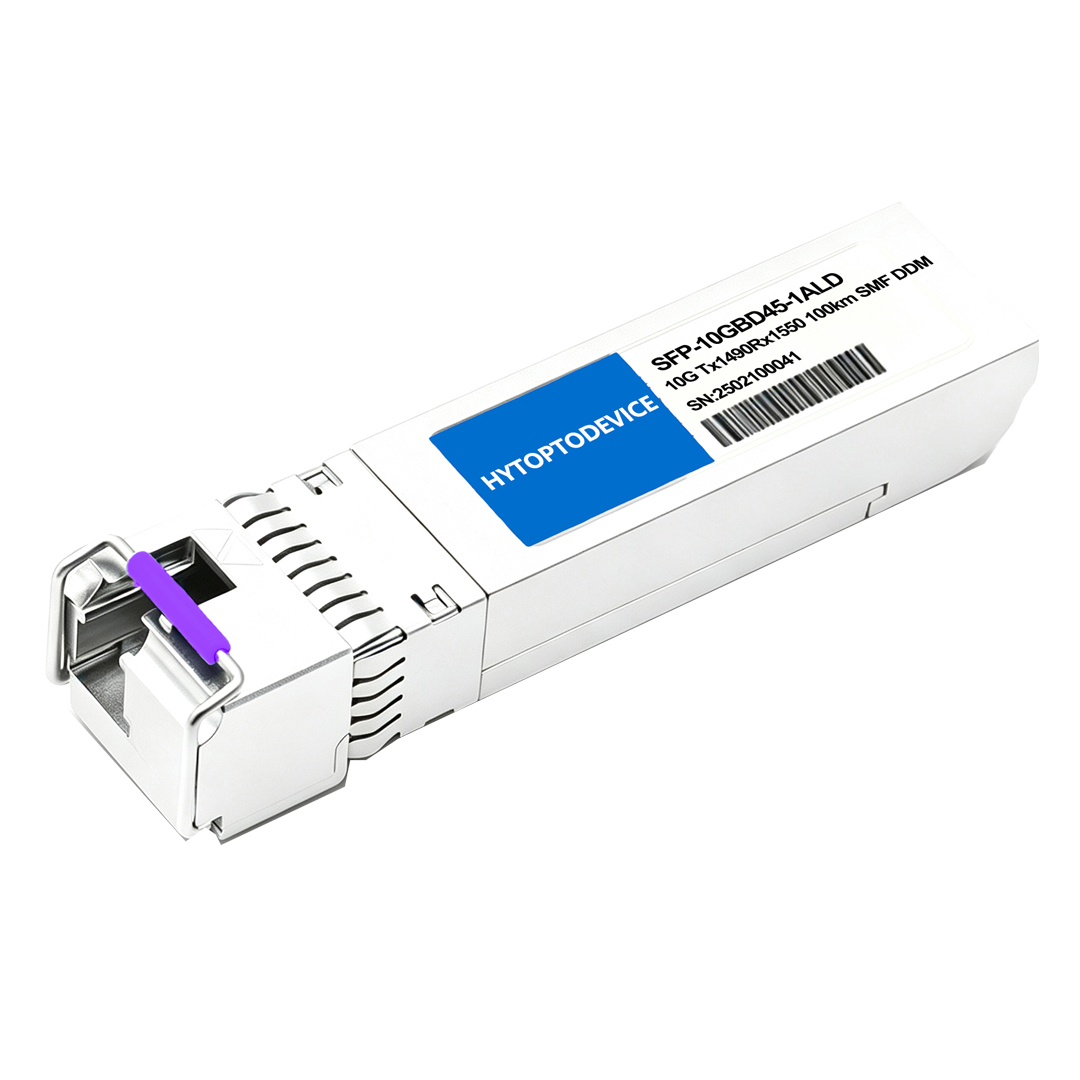 HYTOPTODEVICE Cisco SFP‑10G45‑BX100 compatible 10G 100km BiDi SFP+ module, low MOQ bulk purchase for Cisco switches and routers